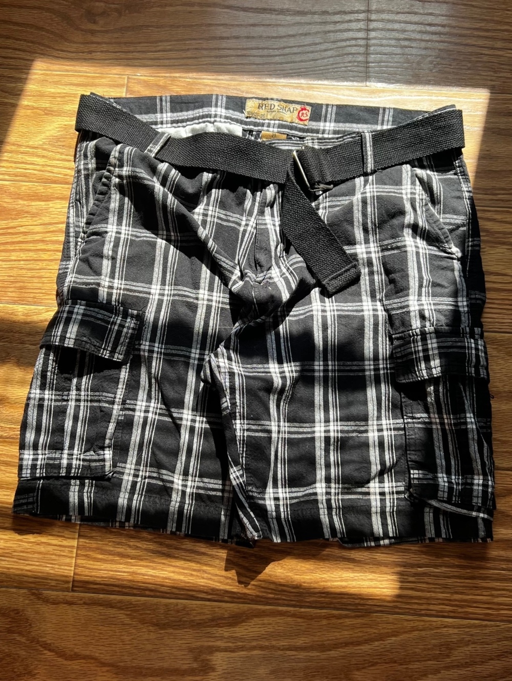 y2k grunge plaid cargo shorts with belt vintage streetwear skater style
